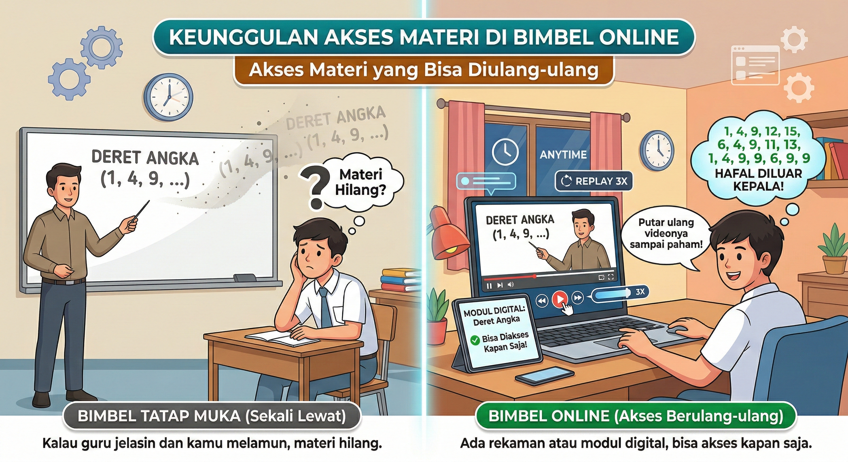 Akses Materi yang Bisa Diulang-ulang